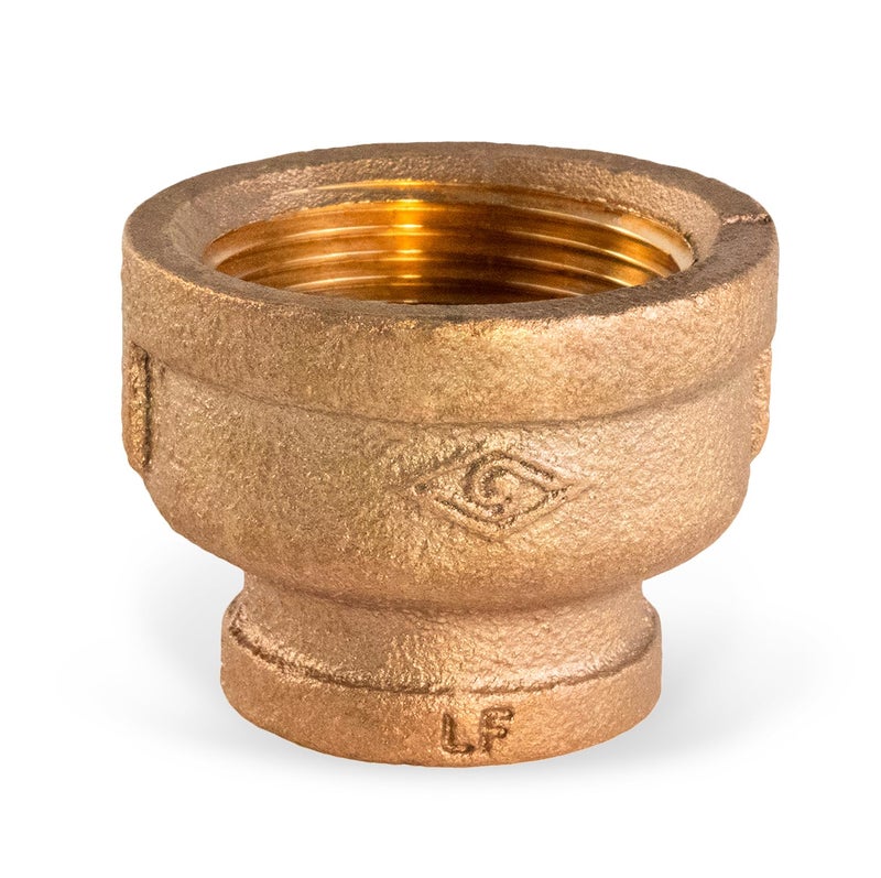 SUPPLYGIANT Supply Giant CSSD1002 1 x 3/4 Inch Lead-Free Brass Reducing Coupling with Female National Pipe Taper Threaded Ends, Brass Construction, Higher Corrosion Resistance, Economical & Easy to Install - Image 1